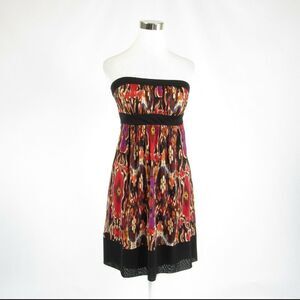 Anthropologie dark brown red dress 6